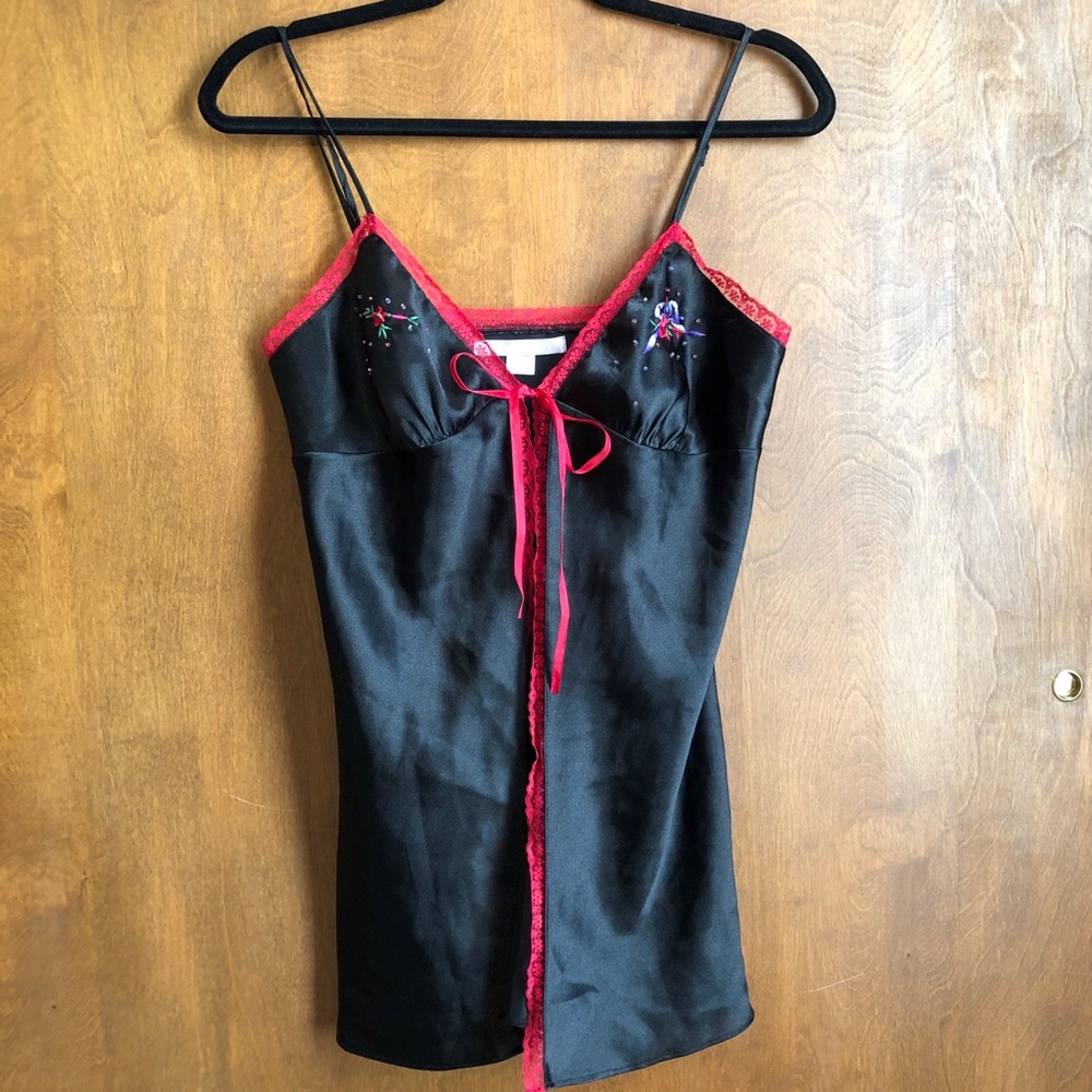 VICTORIA'S SECRET Embroidered Open-Front Slip